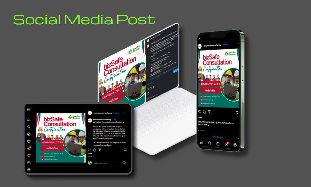 Case Study: Creating a High-Impact Social Media Poster for bizSafe Certification Campaign